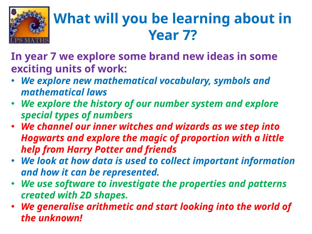 Transition from Primary to Secondary School Maths - slide 4 of 16