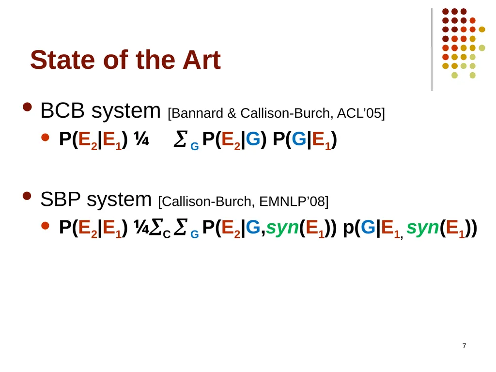 1 Hitting The Right Paraphrases In Good Time - slide 7 of 50