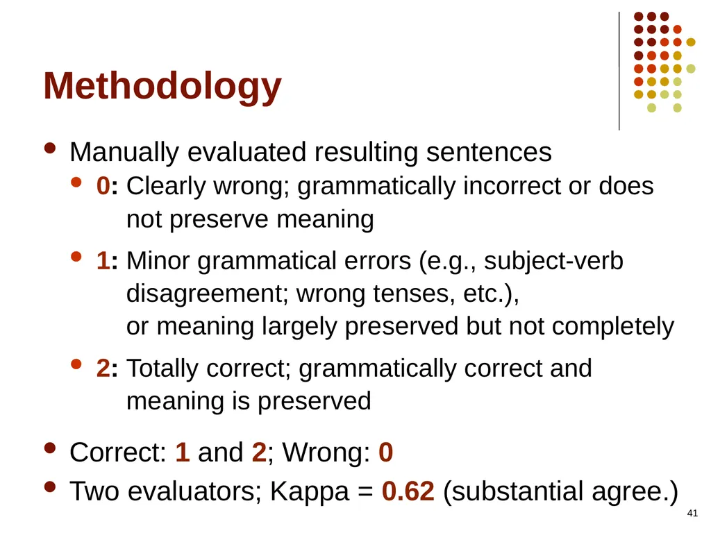 1 Hitting The Right Paraphrases In Good Time - slide 41 of 50