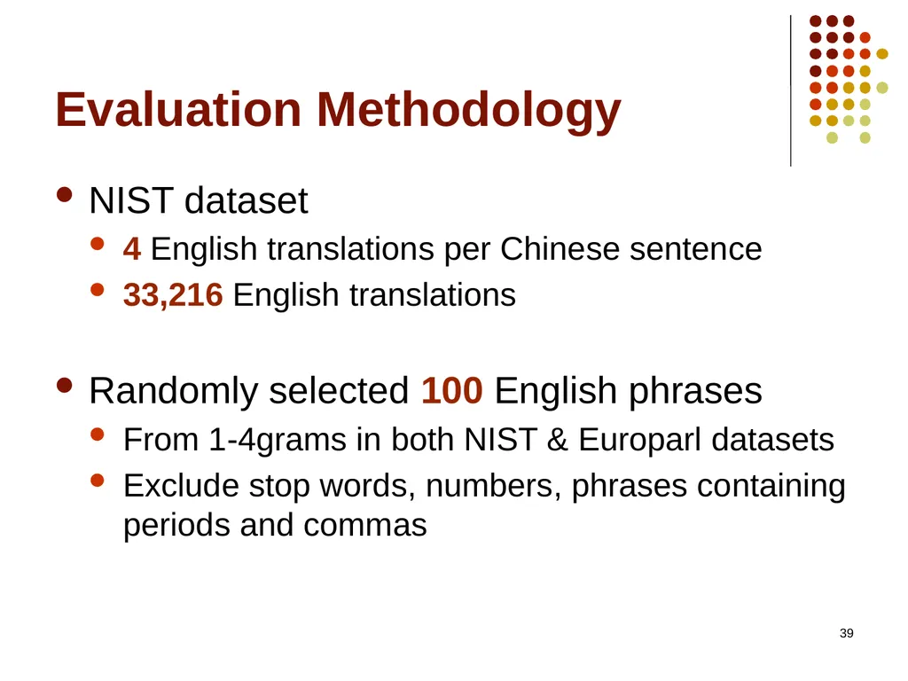1 Hitting The Right Paraphrases In Good Time - slide 39 of 50