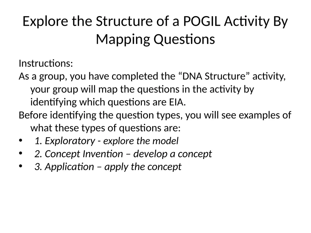 Introduction to Writing POGIL Learning Cycle - slide 9 of 37