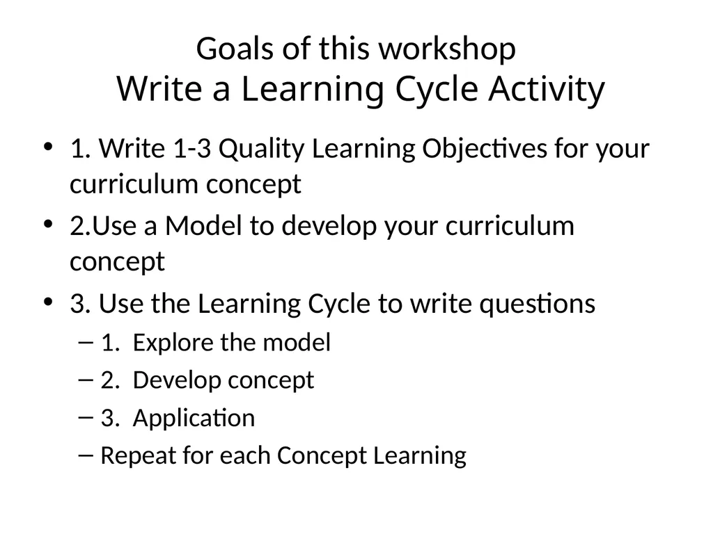 Introduction to Writing POGIL Learning Cycle - slide 2 of 37