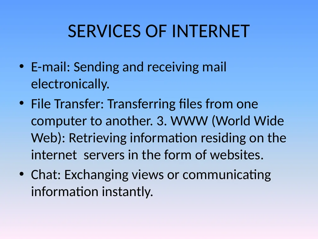 SGGSJ GOVT.COLLEGE INTERNET AND ITS APPLICATIONS - slide 3 of 9
