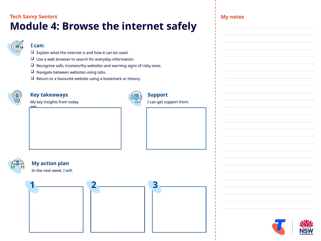 Tech Savvy Seniors Module 4: Browse the internet - slide 1 of 2