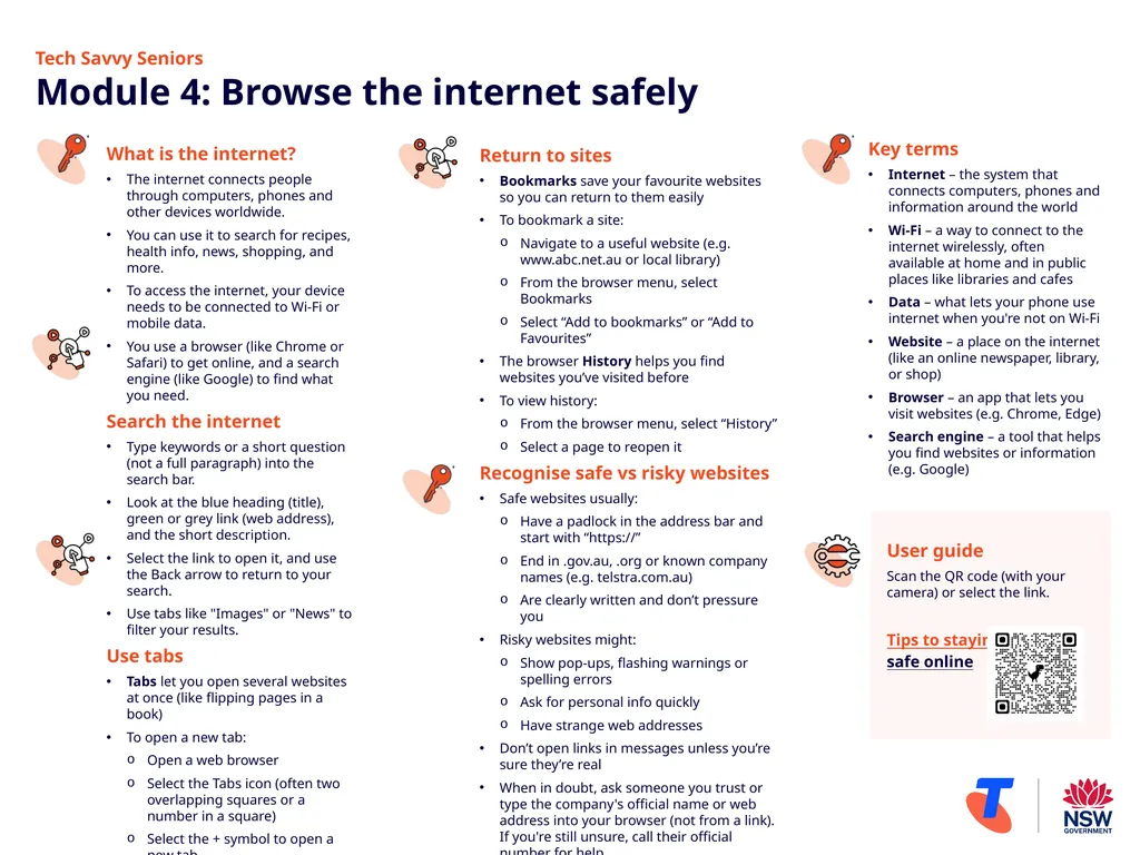 Tech Savvy Seniors Module 4: Browse the internet - slide 2 of 2