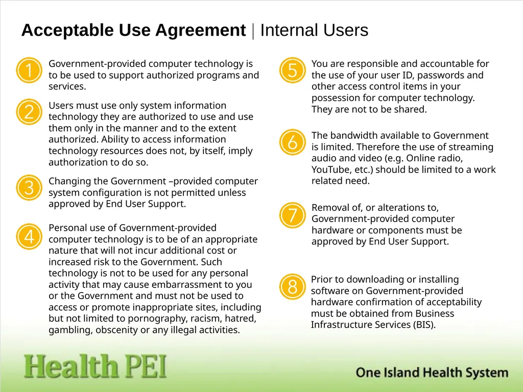 Technology Guidelines General | Technology - slide 5 of 6