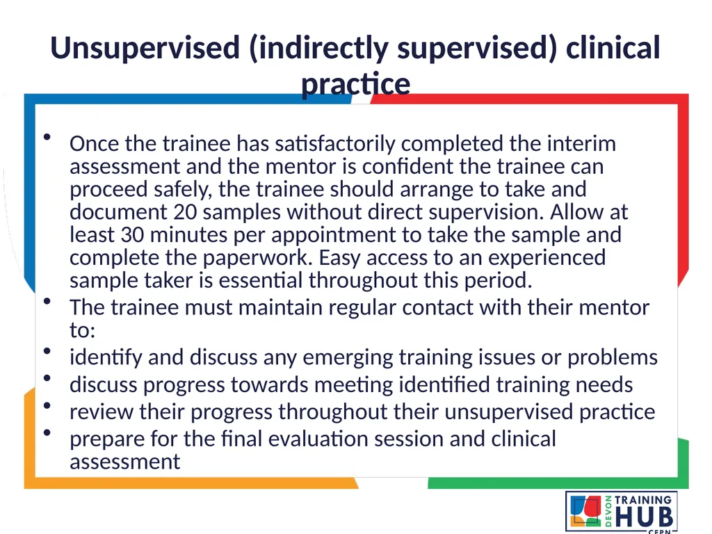Cytology sample taker trainee internal mentor - slide 9 of 12