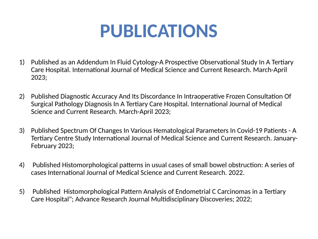 Dr. Dharani V C MBBS, MD (Pathology) Professor & - slide 4 of 5