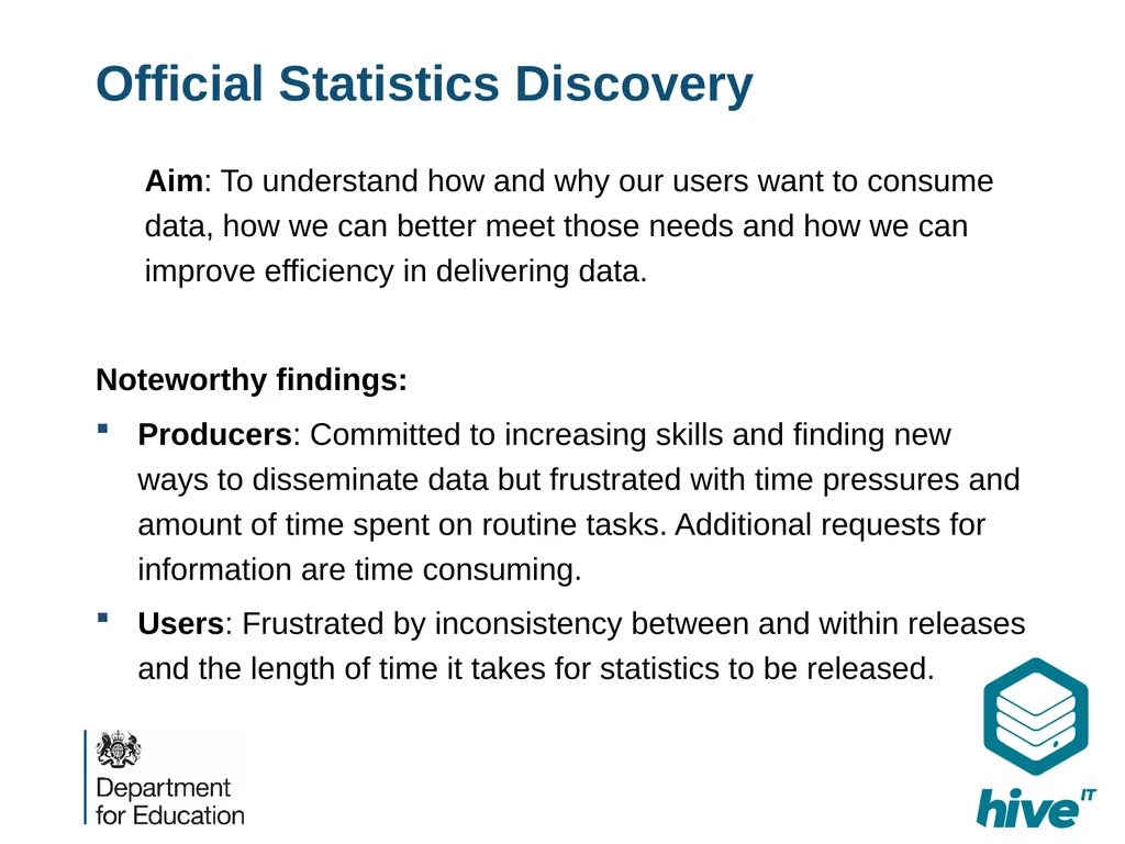 RAP in DfE - discovery and how we scale Laura - slide 3 of 7