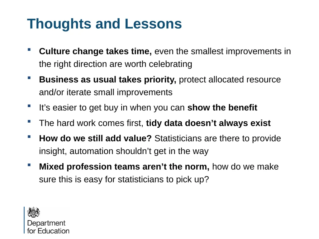 RAP in DfE - discovery and how we scale Laura - slide 5 of 7