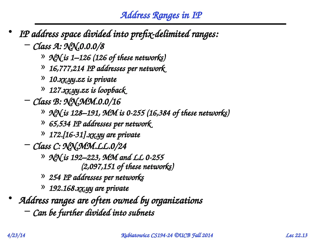 CS194-24 Advanced Operating Systems Structures and - slide 13 of 47