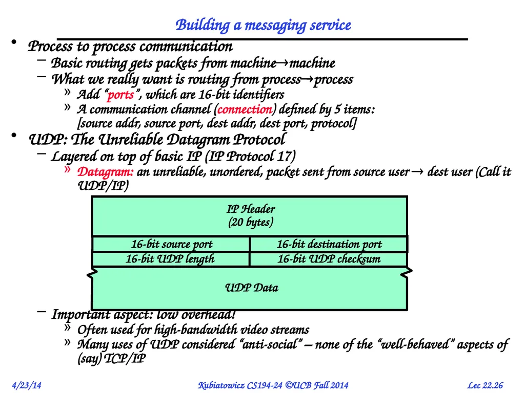 CS194-24 Advanced Operating Systems Structures and - slide 26 of 47