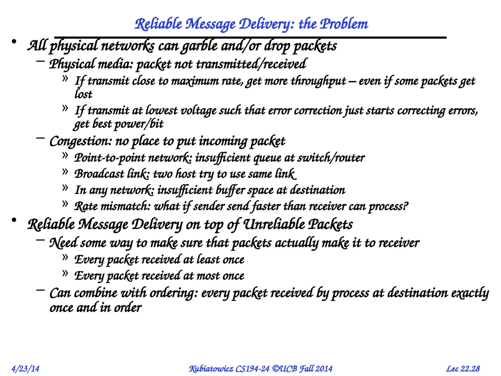 CS194-24 Advanced Operating Systems Structures and - slide 28 of 47
