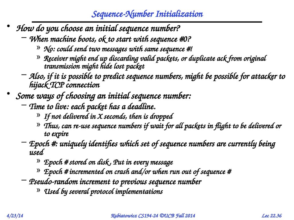 CS194-24 Advanced Operating Systems Structures and - slide 36 of 47