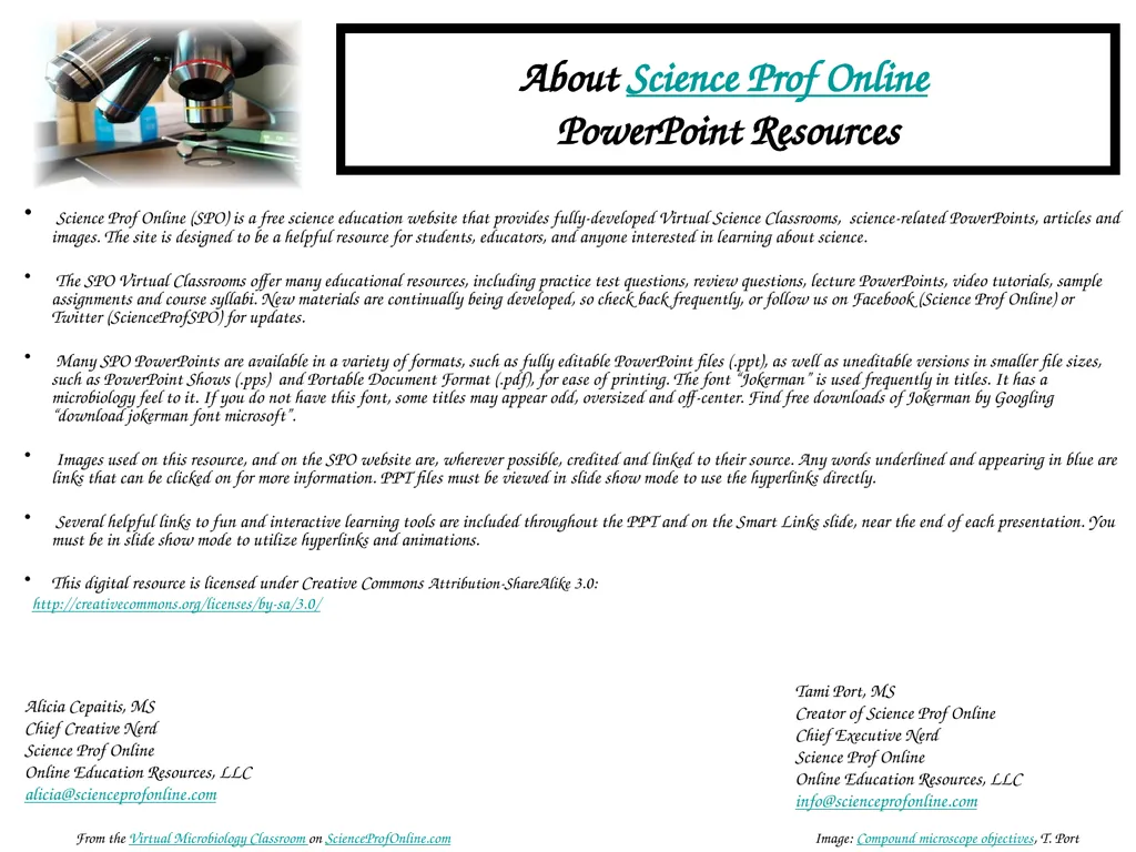About Science Prof Online PowerPoint Resources - slide 1 of 30