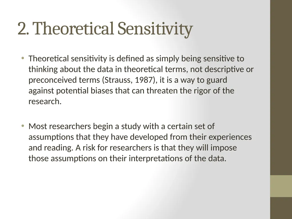 Qualitative Research Approaches Training course in - slide 35 of 80