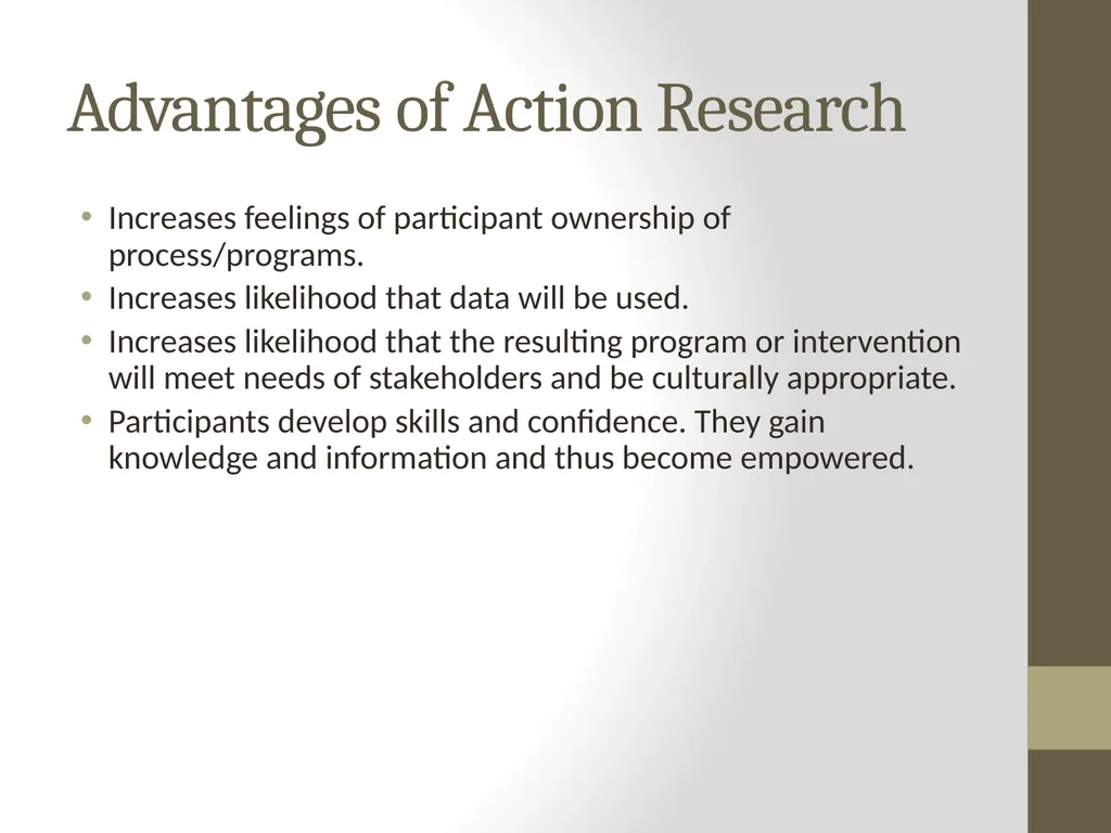 Qualitative Research Approaches Training course in - slide 77 of 80