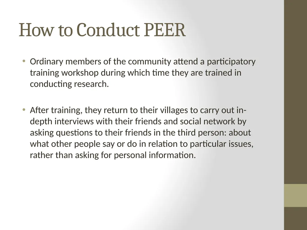 Qualitative Research Approaches Training course in - slide 66 of 80