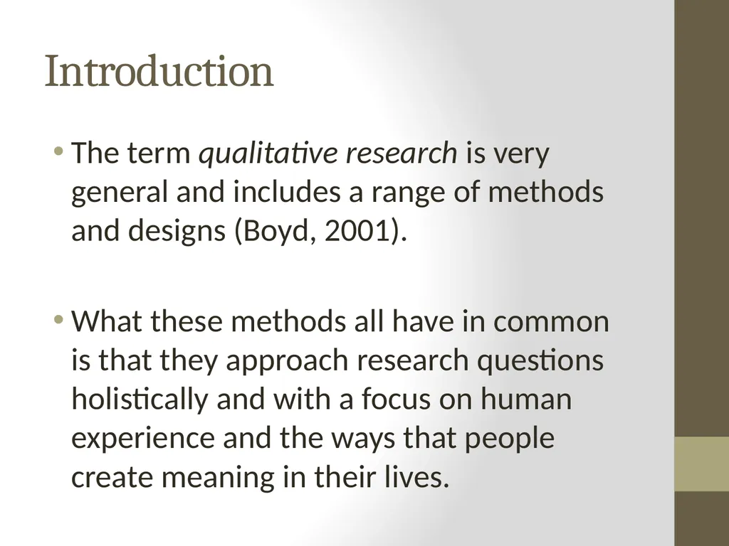 Qualitative Research Approaches Training course in - slide 3 of 80
