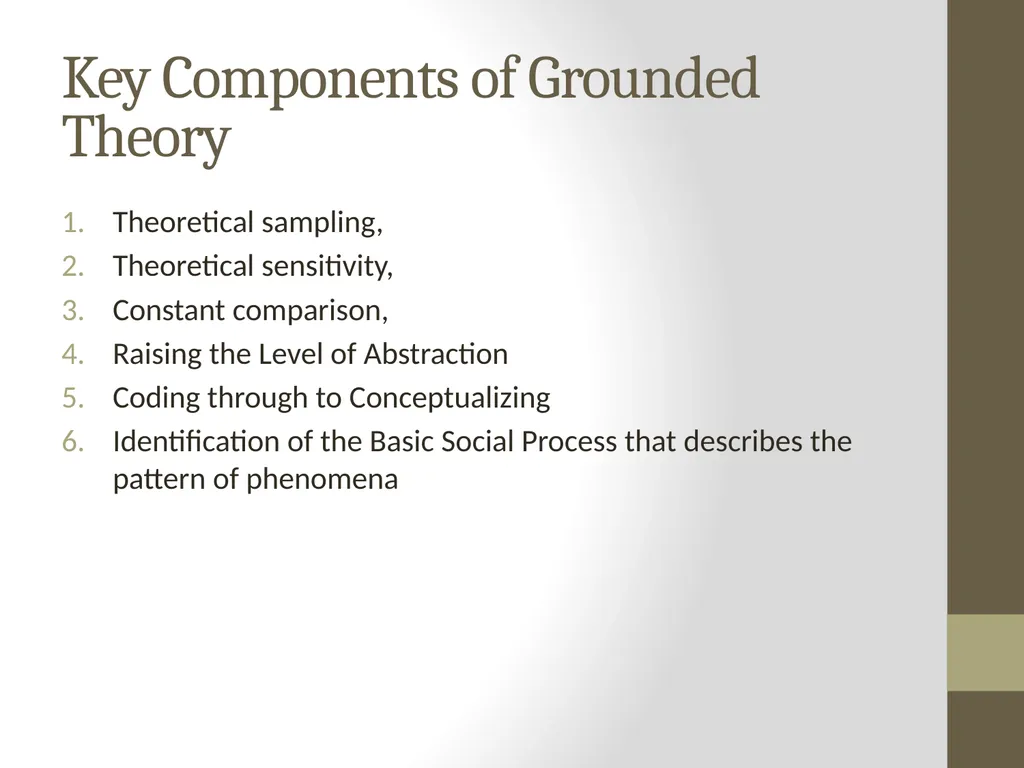 Qualitative Research Approaches Training course in - slide 33 of 80