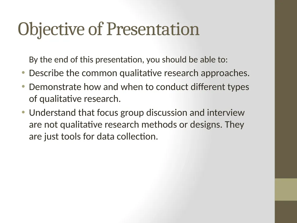 Qualitative Research Approaches Training course in - slide 2 of 80