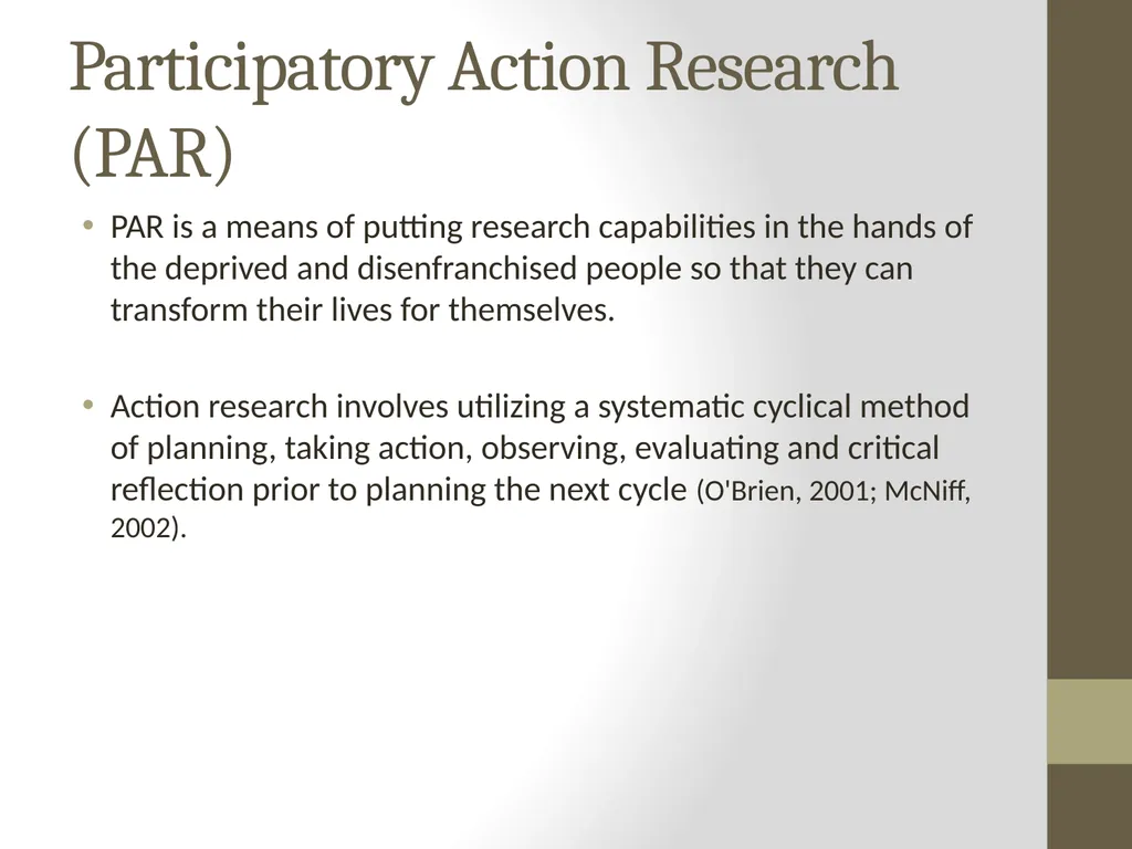 Qualitative Research Approaches Training course in - slide 71 of 80
