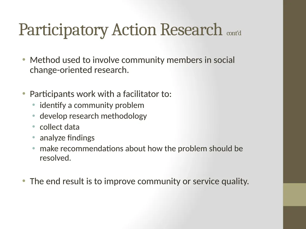 Qualitative Research Approaches Training course in - slide 73 of 80