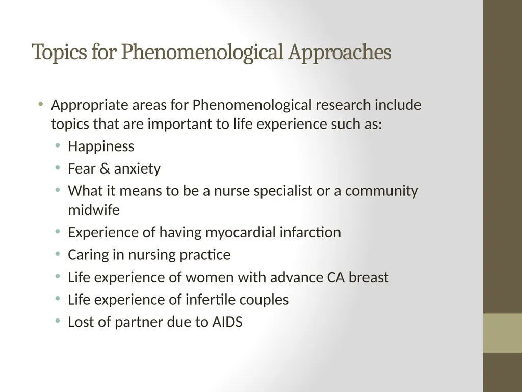 Qualitative Research Approaches Training course in - slide 26 of 80