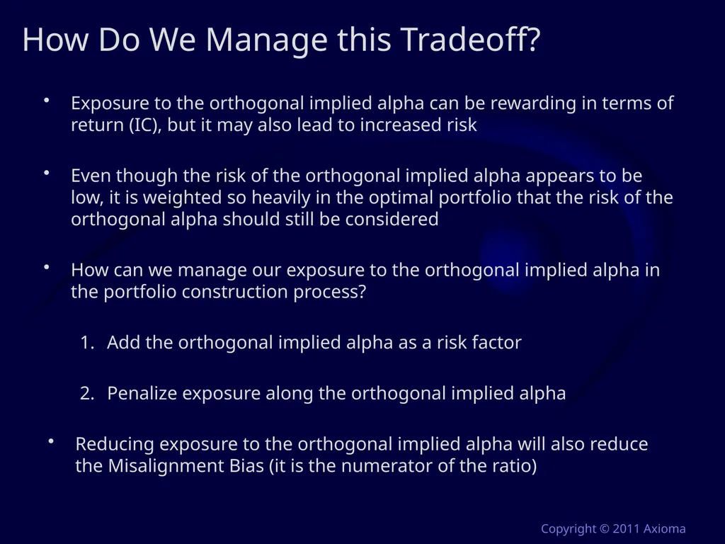 Risk and Optimization in Equity Portfolios: Is it - slide 25 of 40
