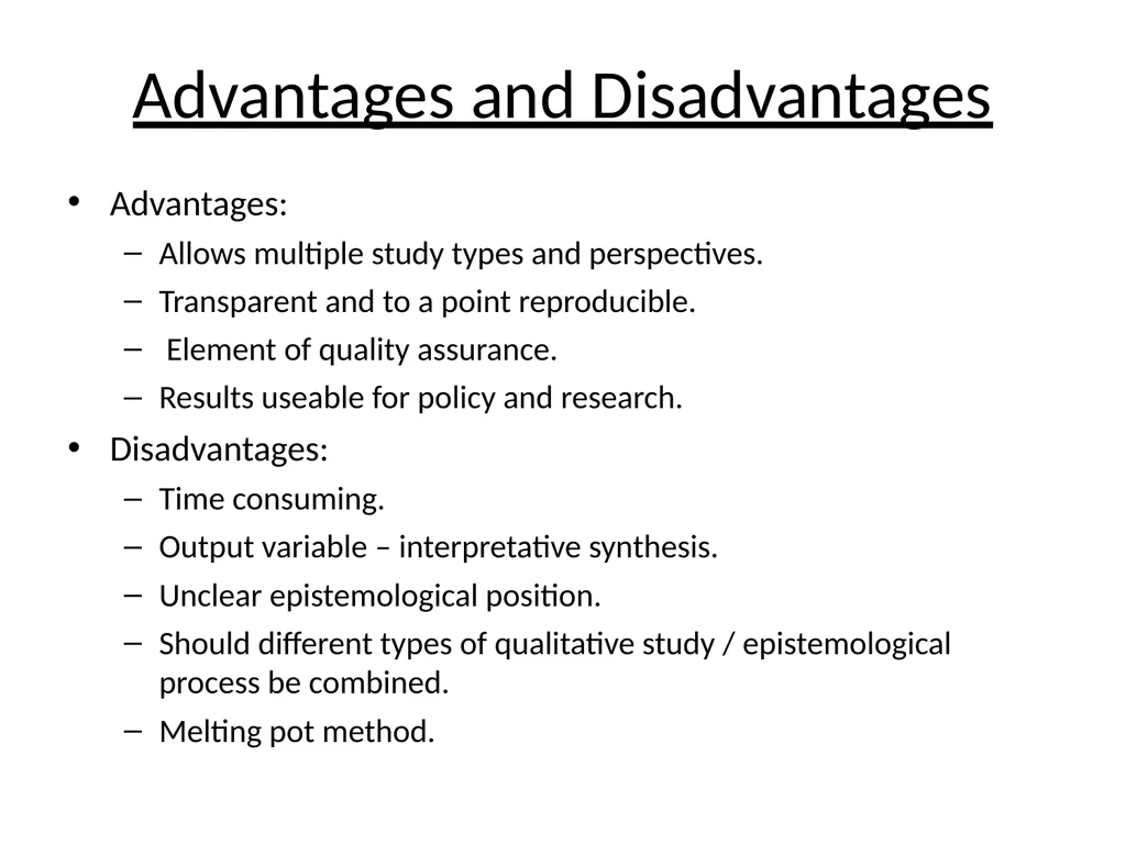 Meta–synthesis and narrative synthesis Victoria - slide 22 of 24