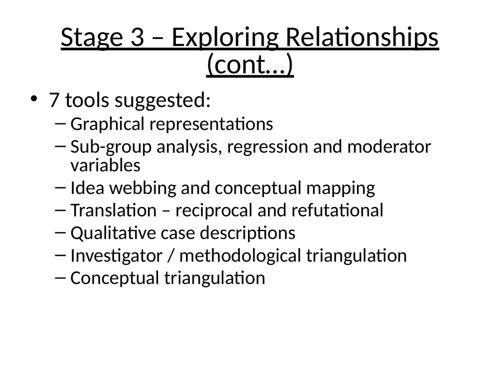 Meta–synthesis and narrative synthesis Victoria - slide 20 of 24