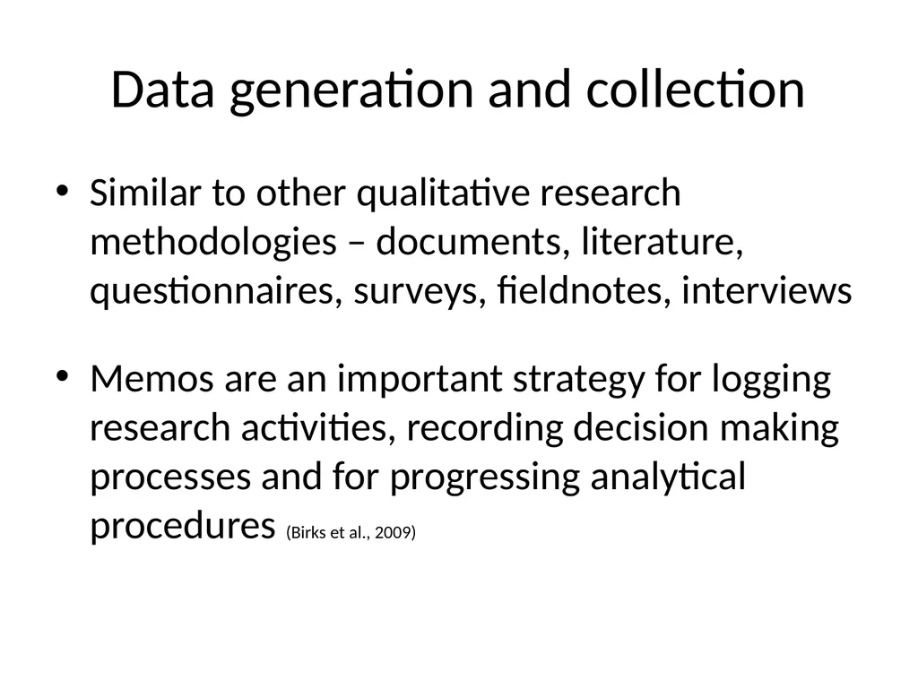 Chapter 7 Grounded theory Mills J, Birks M and - slide 18 of 30