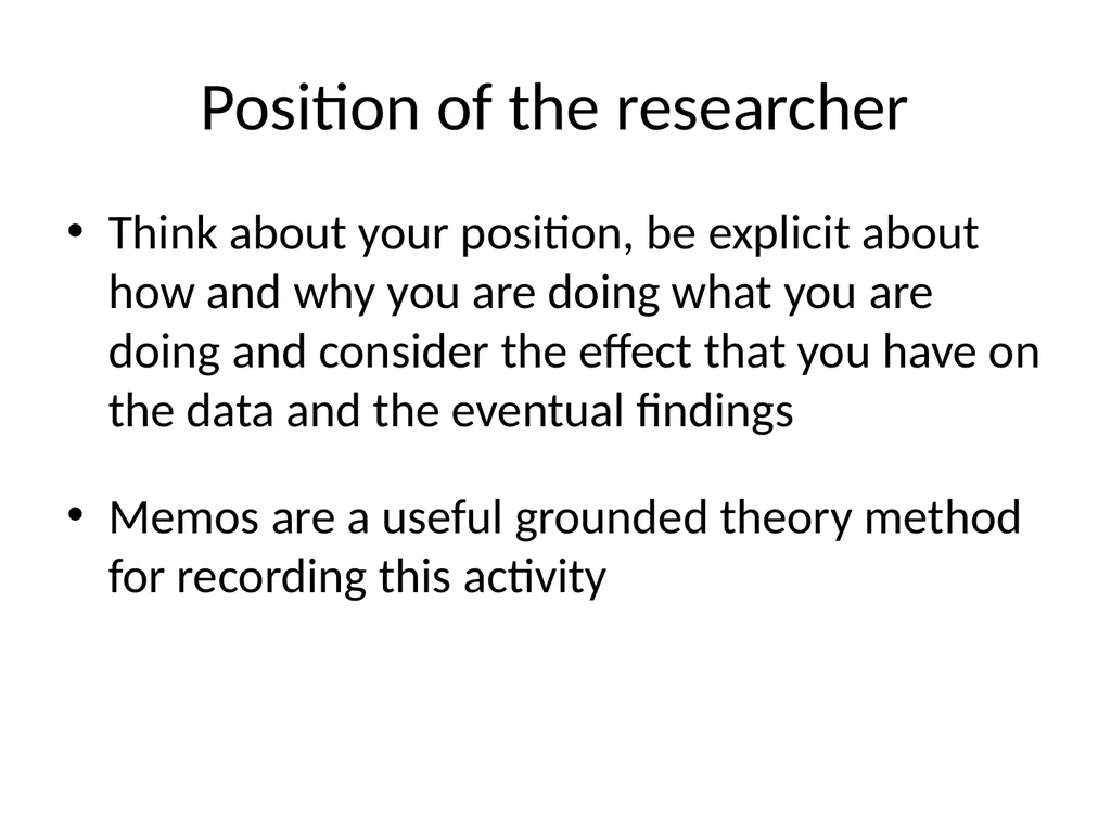 Chapter 7 Grounded theory Mills J, Birks M and - slide 14 of 30
