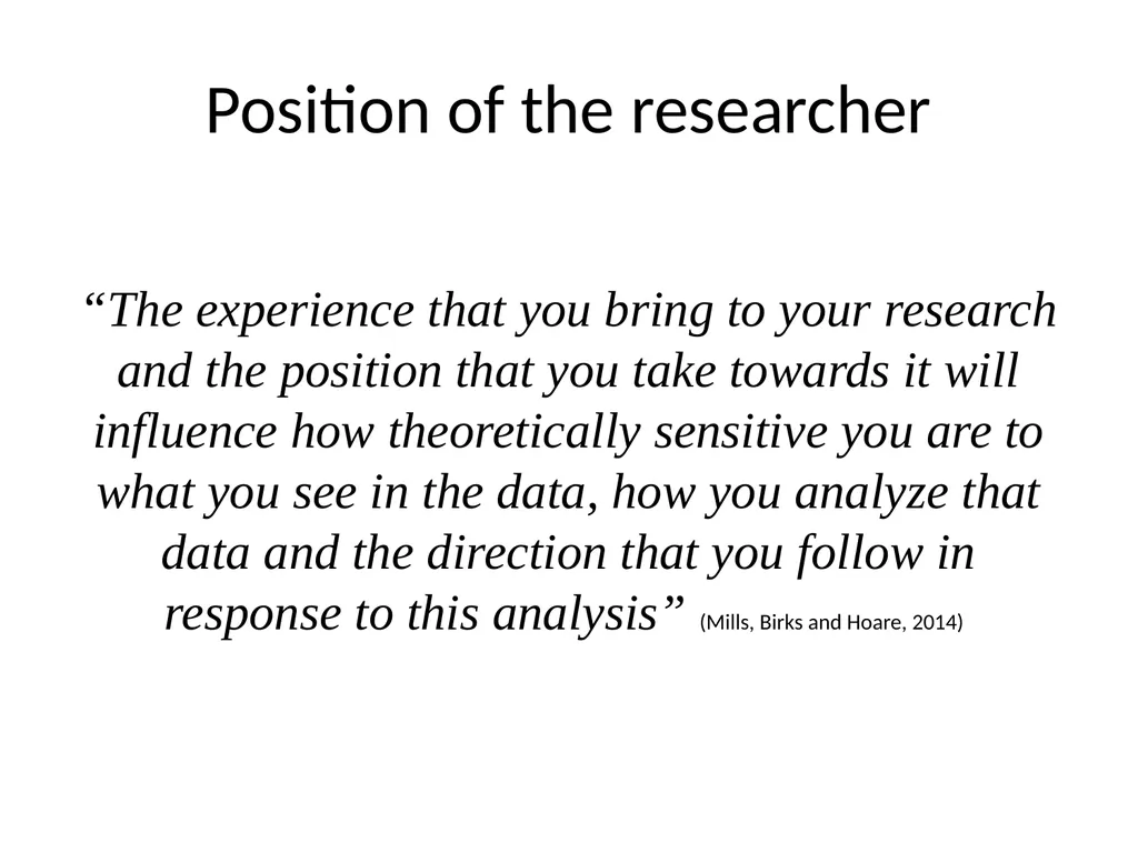 Chapter 7 Grounded theory Mills J, Birks M and - slide 15 of 30