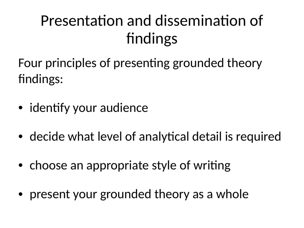 Chapter 7 Grounded theory Mills J, Birks M and - slide 27 of 30