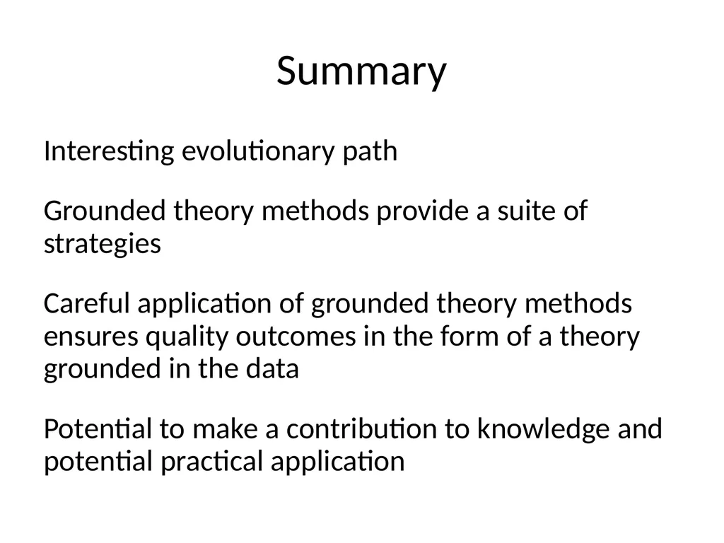 Chapter 7 Grounded theory Mills J, Birks M and - slide 29 of 30
