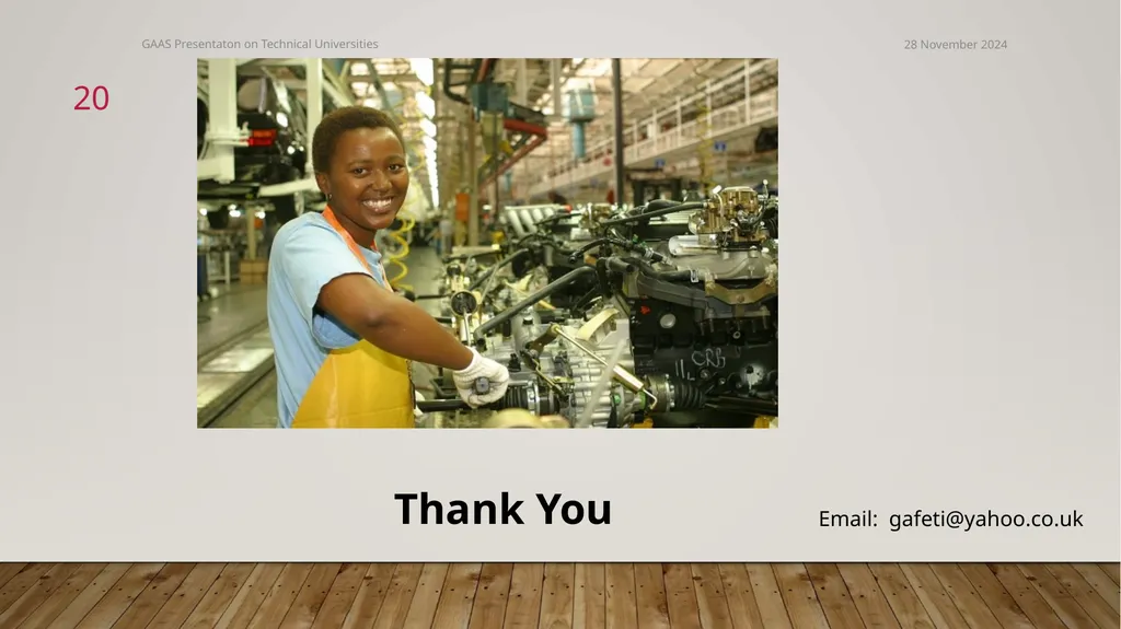 The conversion of polytechnics to technical - slide 20 of 20