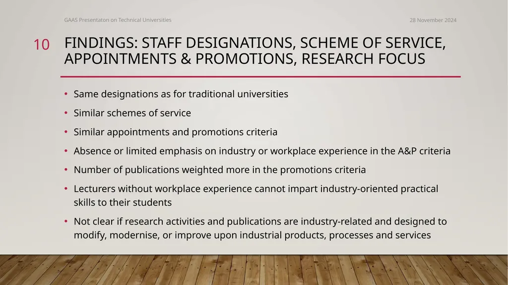 The conversion of polytechnics to technical - slide 10 of 20