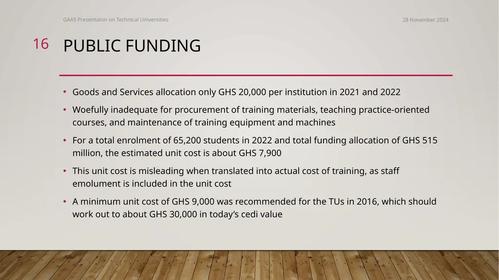 The conversion of polytechnics to technical - slide 16 of 20