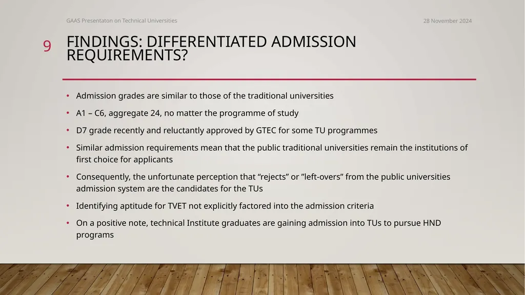 The conversion of polytechnics to technical - slide 9 of 20