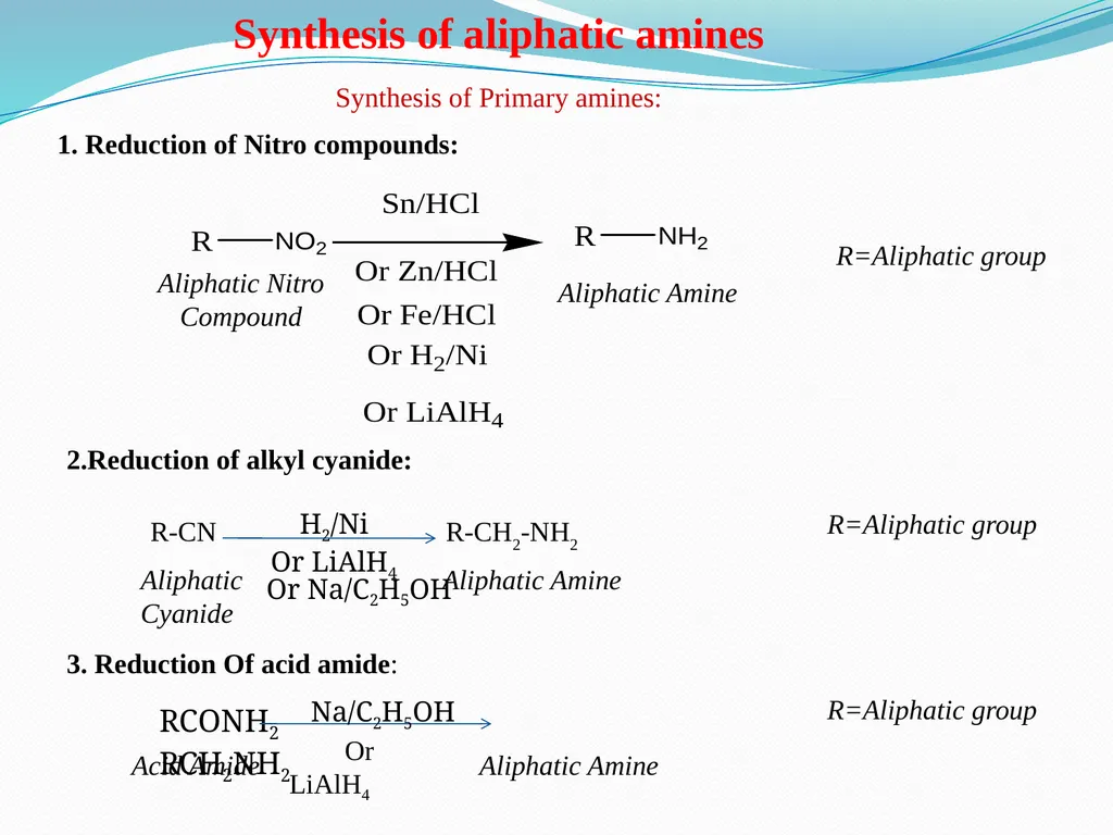 Aliphatic amines Anik Sinha Department of - slide 5 of 19