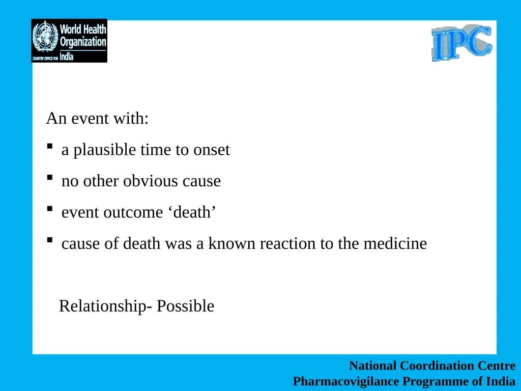 National Coordination Centre Pharmacovigilance - slide 20 of 24