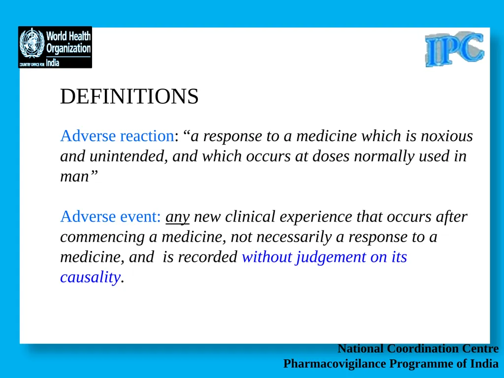 National Coordination Centre Pharmacovigilance - slide 3 of 24
