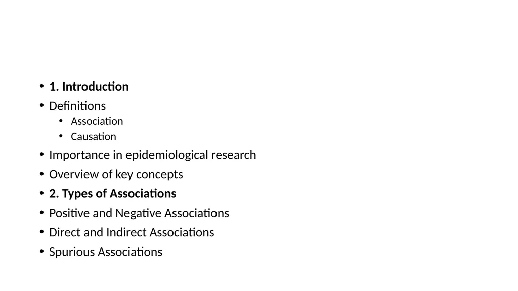 Association and Causation in Epidemiological - slide 2 of 12