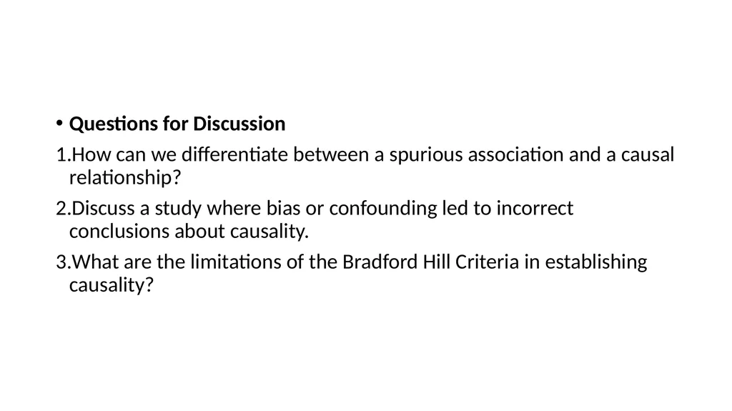 Association and Causation in Epidemiological - slide 12 of 12