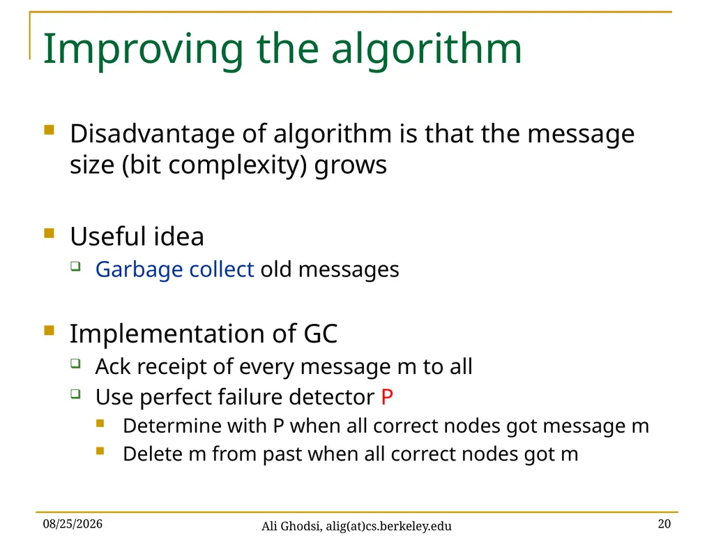 Causal Reliable Broadcast Ali Ghodsi – UC Berkeley - slide 20 of 35