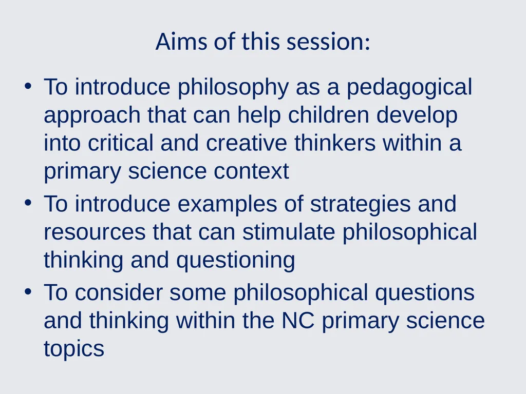 Philosophical Thinking in Primary Science Jude - slide 2 of 26