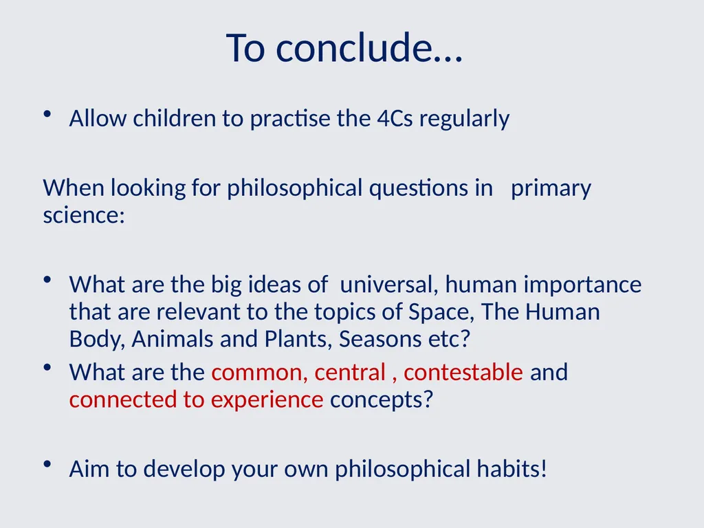 Philosophical Thinking in Primary Science Jude - slide 23 of 26