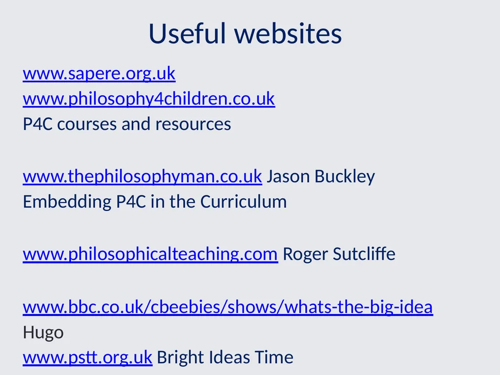 Philosophical Thinking in Primary Science Jude - slide 24 of 26