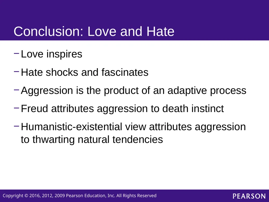 Personality Sixth edition Chapter 14 Love and Hate - slide 24 of 24